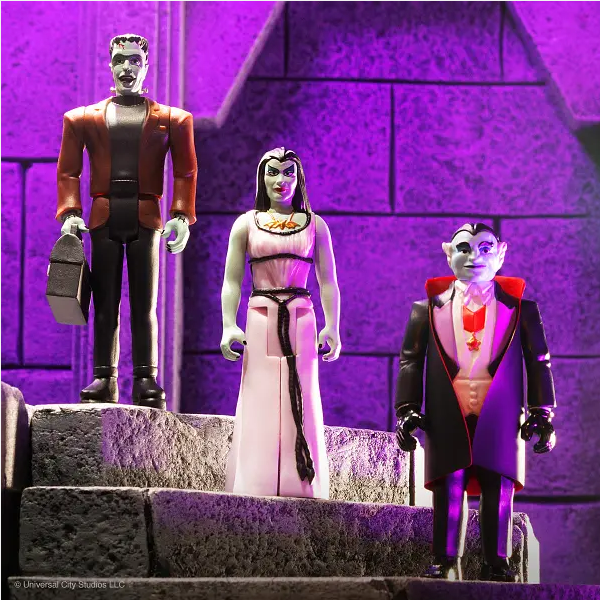 The Munsters Series 1 - Complete set of 3 ReAction 3.75 Action Figure by Super 7